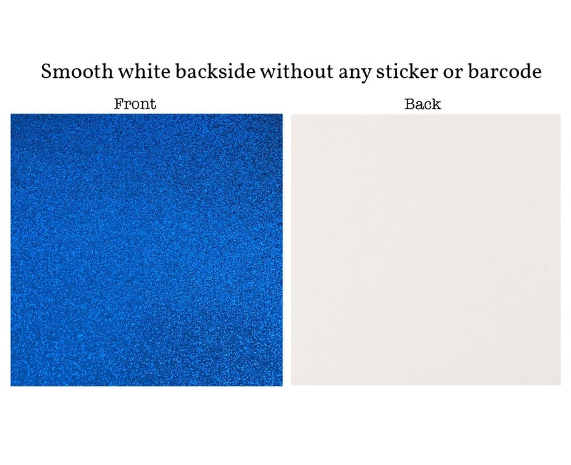 Crafasso 12" x 12" 300gms Heavy & Premium Glitter cardstock, 15 Sheets, Marine - Image 2